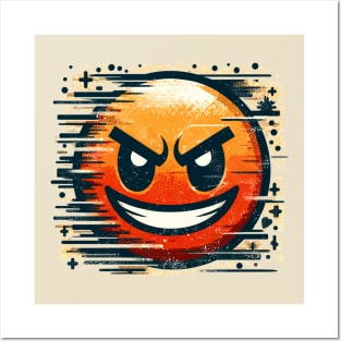 Cartoon Smiling Face Posters and Art